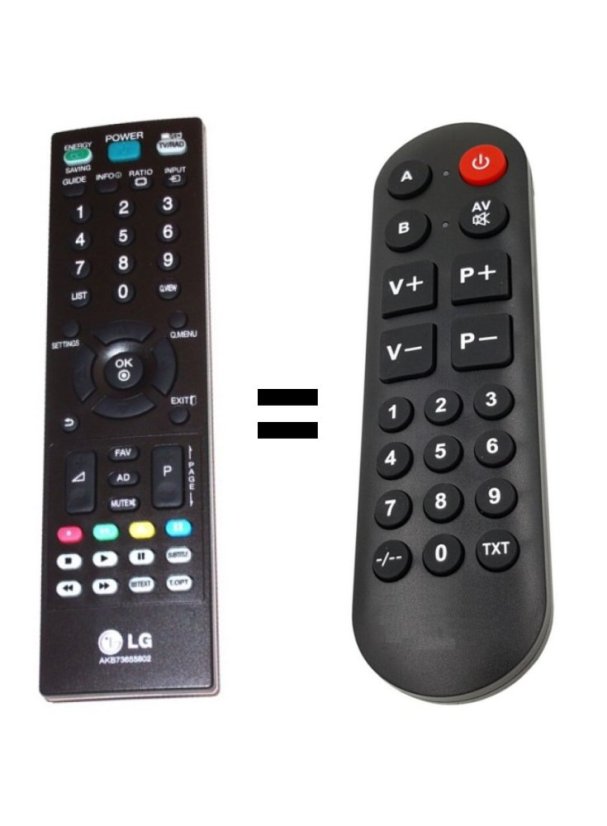 LG AKB73655861, AKB73655802, AKB73655847 náhradní dálkový ovladač pro seniory