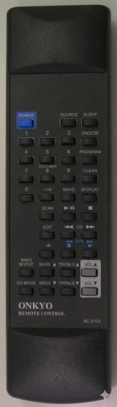Zamienny pilot do ONKYO RC-275S z identycznymi oznaczeniami