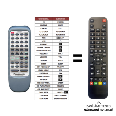Panasonic EUR644862 náhradný diaľkový ovládač iného vzhľadu