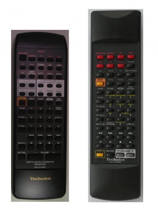 Technics RAK-SA748WH náhradní dálkový ovladač stejného vzhledu