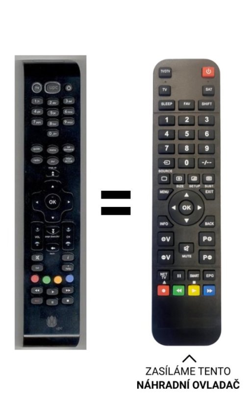 UPC mediabox RC2094501/B náhradní dálkový ovladač