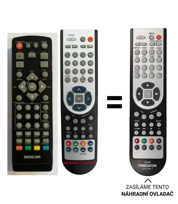 Sencor SDB4002M4, SDB4001M4 replacement remote control