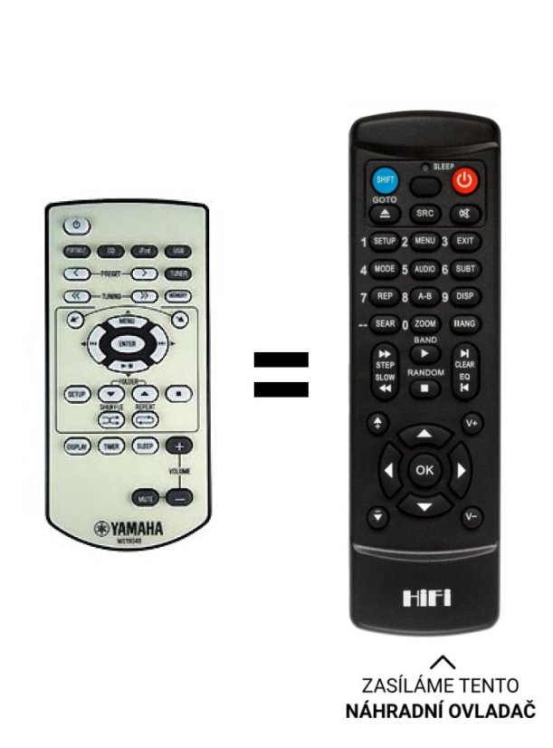 Yamaha MCR / CRX-X40 replacement remote control of a different appearance