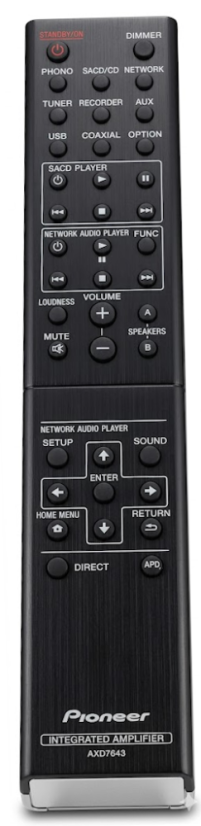 Pioneer A-50, A50, AXD7643, CARTA50 Original remote control