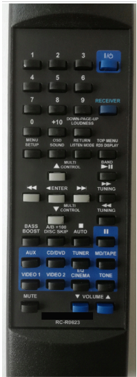 Kenwood RC-R0623, RC-R0625 náhradní dálkový ovladač stejného vzhledu