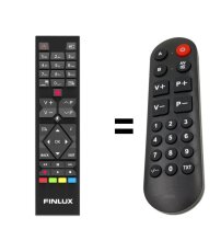 Finlux  TVF24FHE4220 náhradný diaľkový ovládač pre seniorov