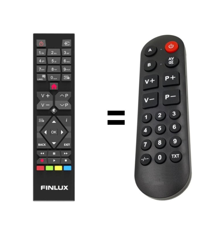 Finlux  TVF24FHE4220 náhradný diaľkový ovládač pre seniorov