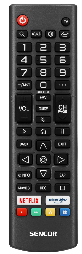 Sencor SLE40QF860B Original-Standardfernbedienung