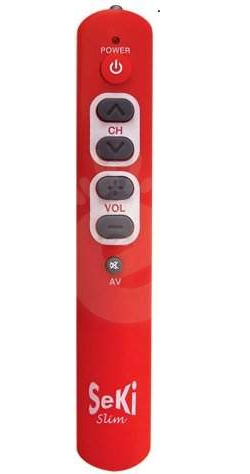 SEKI SLIM red replacement remote control for seniors