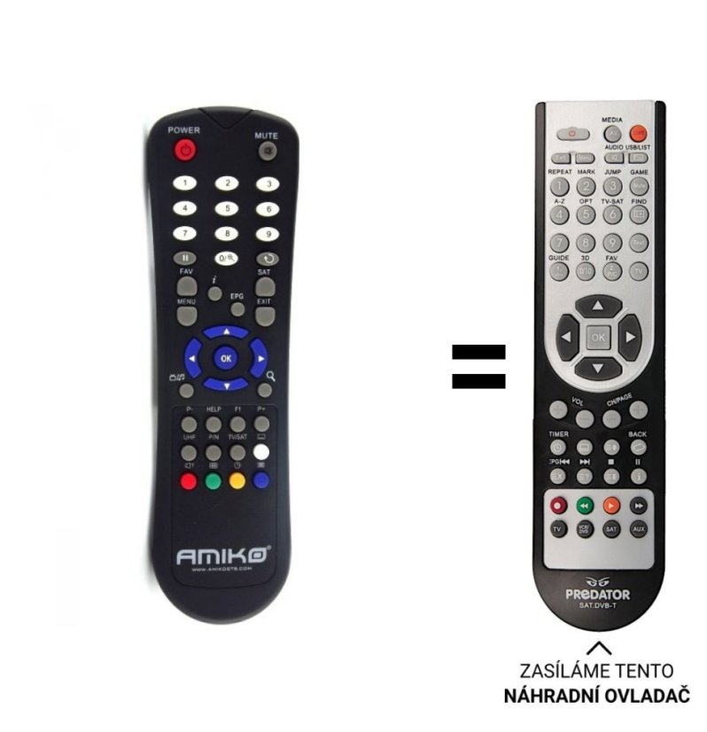 AMIKO SSD550 SSD560 CX RF Replacement Remote Control.