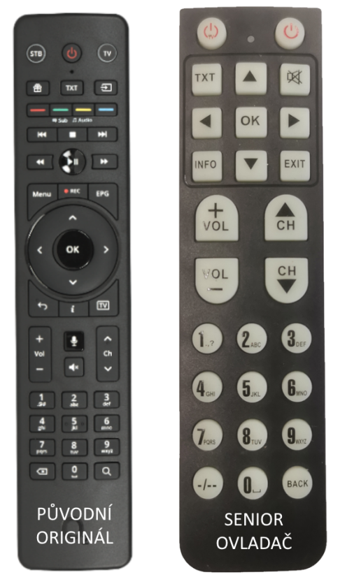 O2 set-top box new náhradný diaľkový ovládač