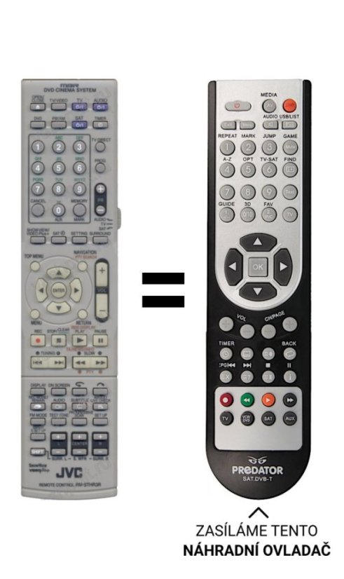 JVC RM-STR3R Náhradné diaľkové ovládanie iného vzhľadu