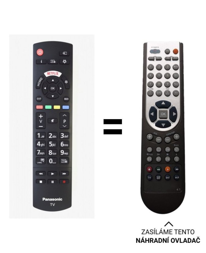 Panasonic 30100898 náhradní dálkový ovladač jiného vzhledu