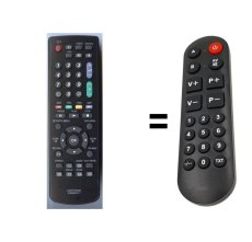 Sharp 076B0RV011, 076BORV011 náhradní dálkový ovladač pro seniory