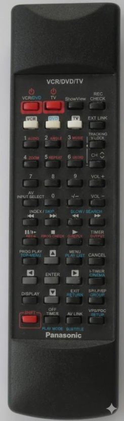 PANASONIC EUR7615KGO náhradní dálkový ovladač jiného vzhledu