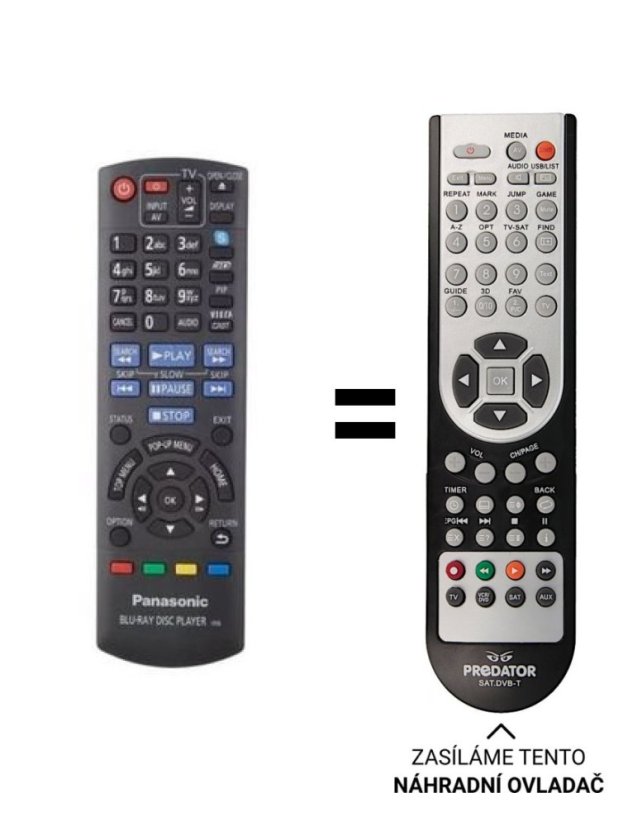 Panasonic N2QAYB000576 náhradní dálkový ovladač jiného vzhledu