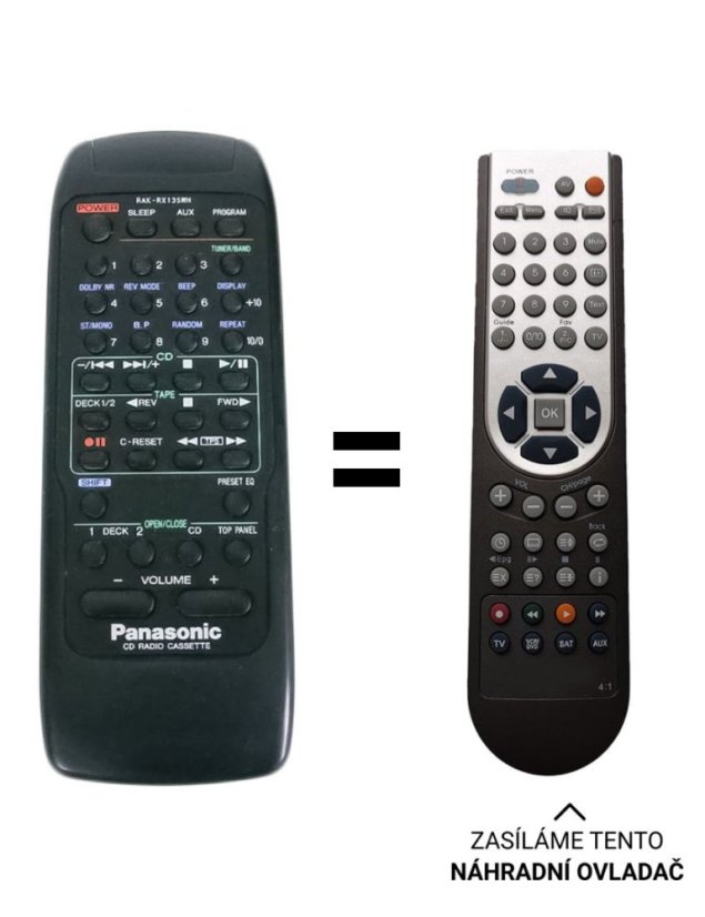 Panasonic RX-DT75 náhradní dálkový ovladač