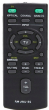 Sony RM-ANU191, RM-ANU192 náhradný diaľkový ovládač rovnakého vzhľadu