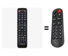 Samsung UE32J4100 náhradní dálkový ovladač pro seniory