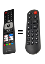 Sharp 40HF2265E replacement remote control for seniors