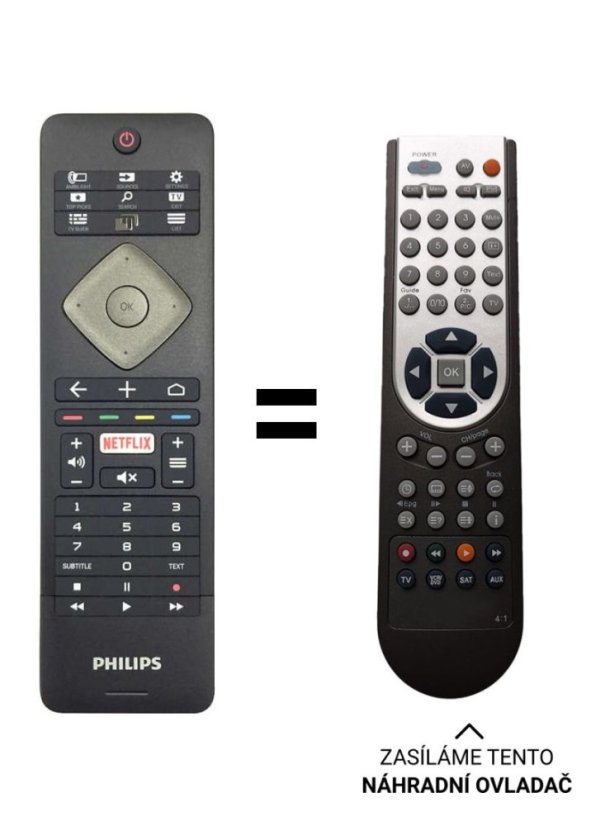 Philips 996596006789, YKF400-105 Náhradné diaľkové ovládanie iného vzhľadu (bez klávesnice)