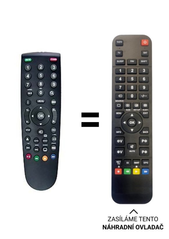 Grundig Vision 2 náhradný diaľkový ovládač iného vzhľadu