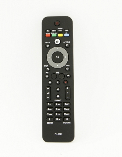 Philips RC4707, RC4708, náhradný diaľkový ovládač rovnakého vzhľadu.