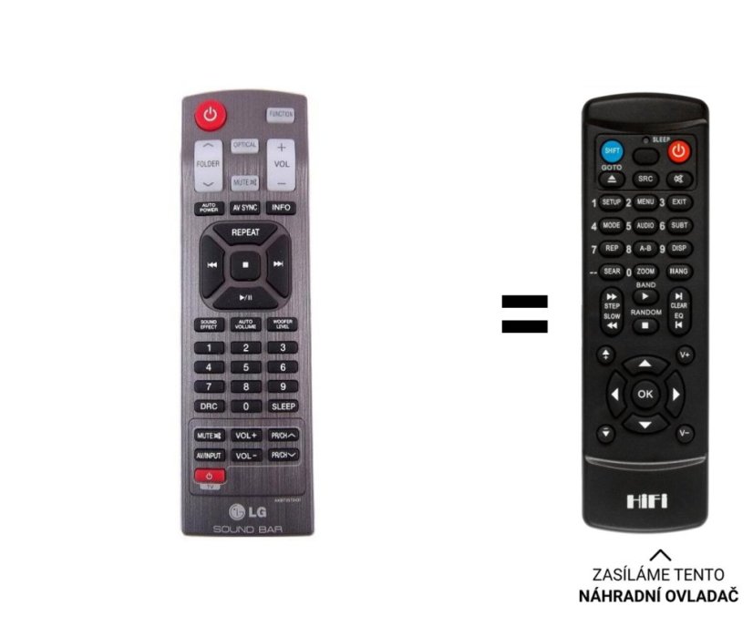 LG AKB73575431 náhradní dálkový ovladač jiného vzhledu