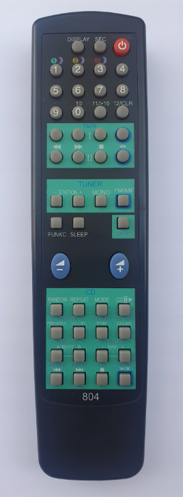 Ersatzfernbedienung für Pioneer CU-SX091 / SX-254R mit identischer Beschriftung.