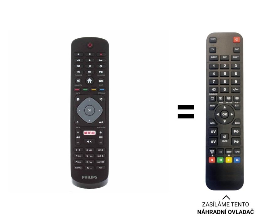 Philips 996596003606 náhradní dálkový ovladač jiného vzhledu