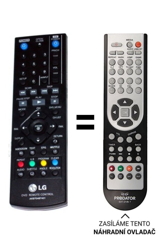 LG AKB70487401 náhradní dálkový ovladač jiného vzhledu