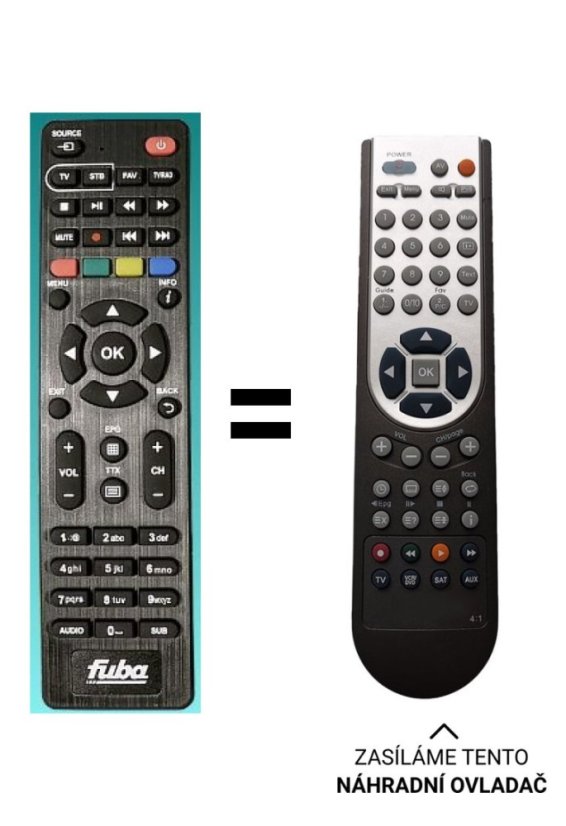 FUBA from 8500 HEVC Replacement Remote Control