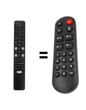TCL 55C728 náhradný diaľkový ovládač pre seniorov.
