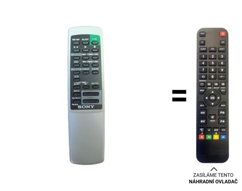 Sony RM-SG5, RM-SG10, RM-SG7, RM-SG8, RM-SG9 náhradní dálkový ovladač jiného vzhledu