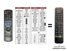 Panasonic DMRE-H57EC náhradní dálkový ovladač jiného vzhledu