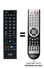 Toshiba 0L2454D, 40L2454RK, 40L2454DG Náhradné diaľkové ovládanie iného vzhľadu