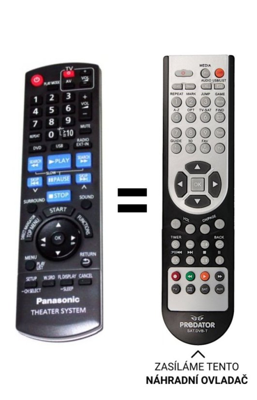 Panasonic N2QAYB000366 náhradní dálkový ovladač jiného vzhledu