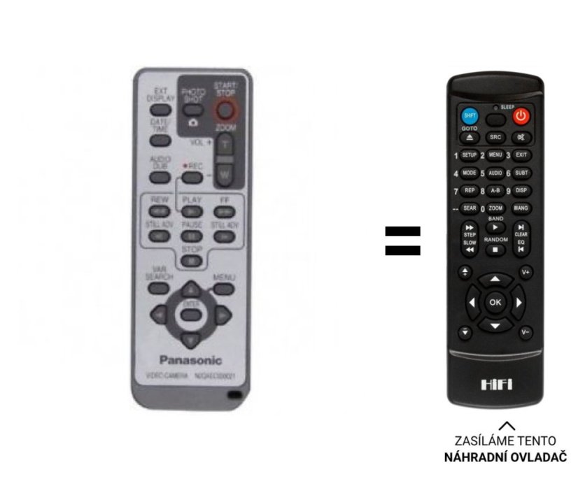 Panasonic N2QAEC000021 náhradný diaľkový ovládač iného vzhľadu
