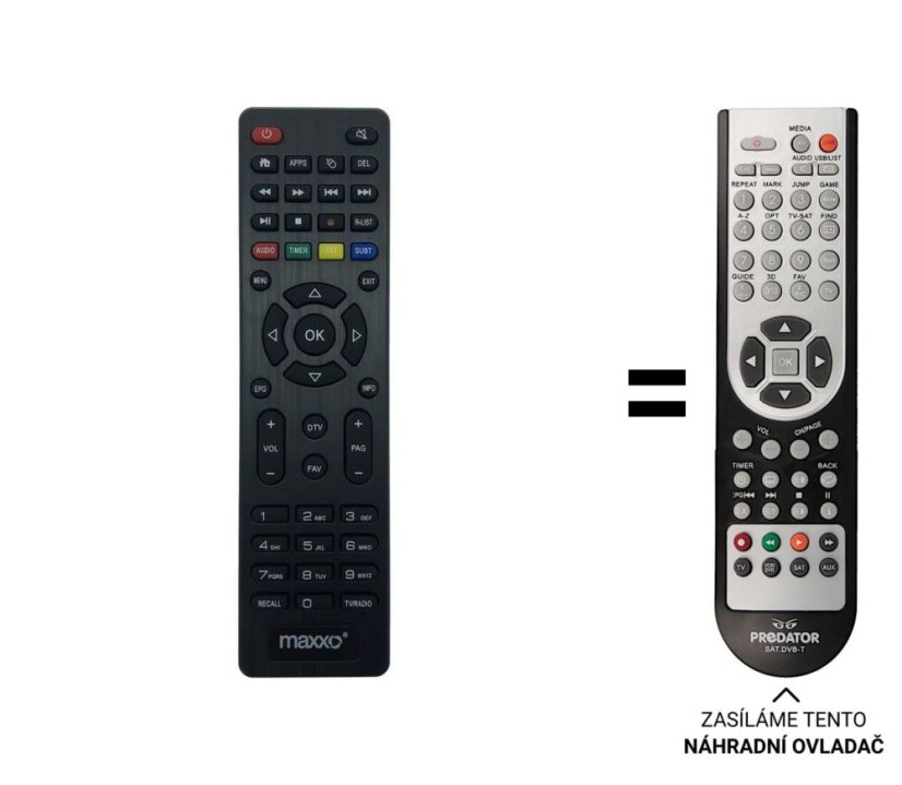 Maxxo DVB -T2 Android Box Replacement Remote Control