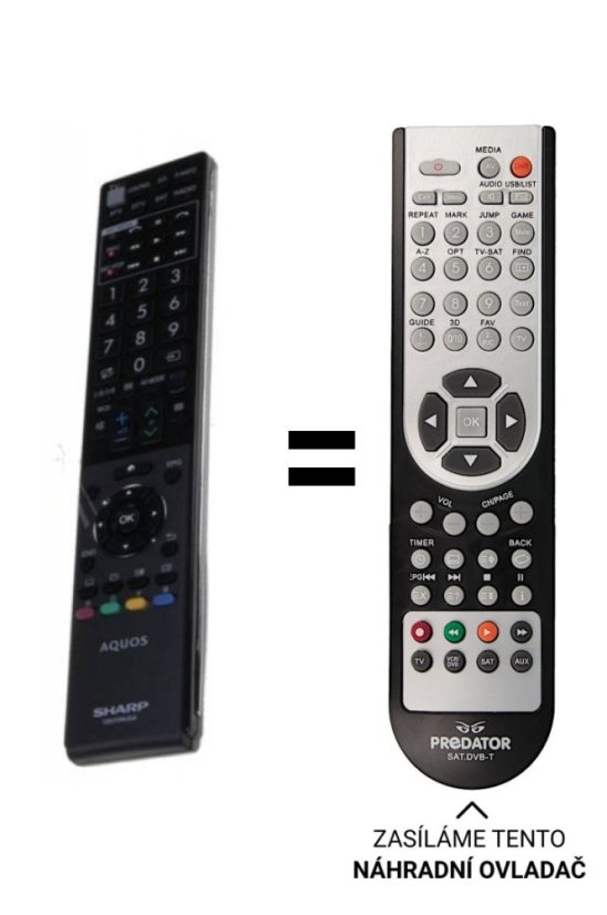 Sharp GB010WJSA, GB012WJSA Replacement Remote Control LC80le645e LC80le646s