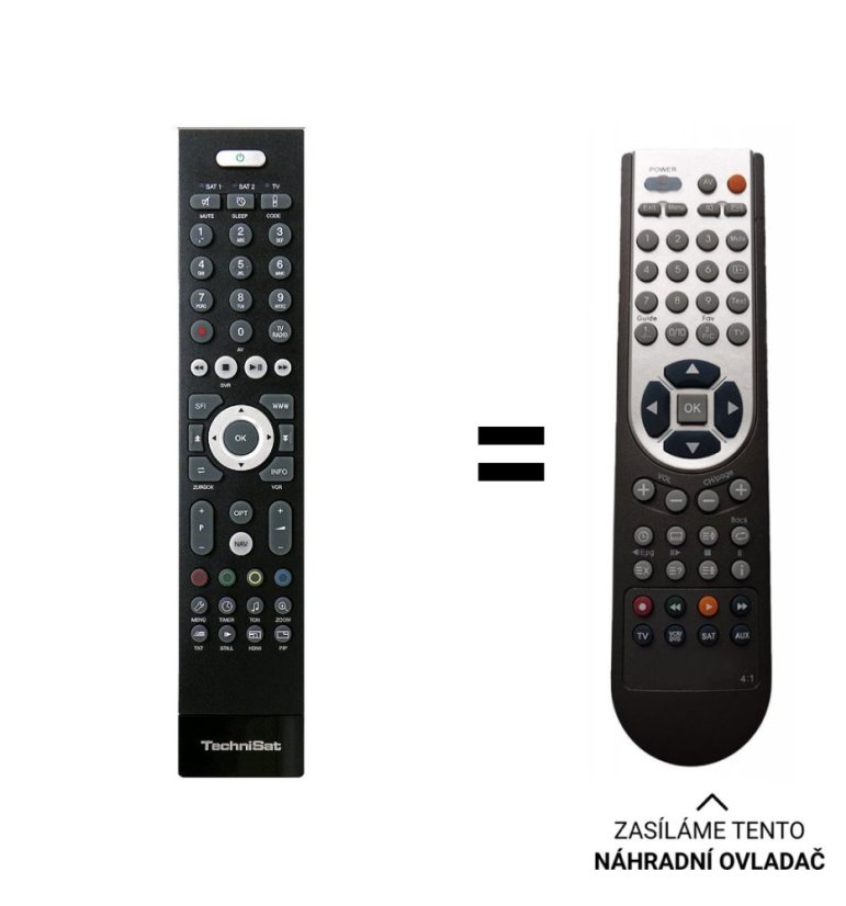 Technisat Digit ISIO STC, techistar K4 ISIO Náhradné diaľkové ovládanie iného vzhľadu