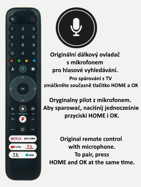 TCL RC833 GUB1 original remote control
