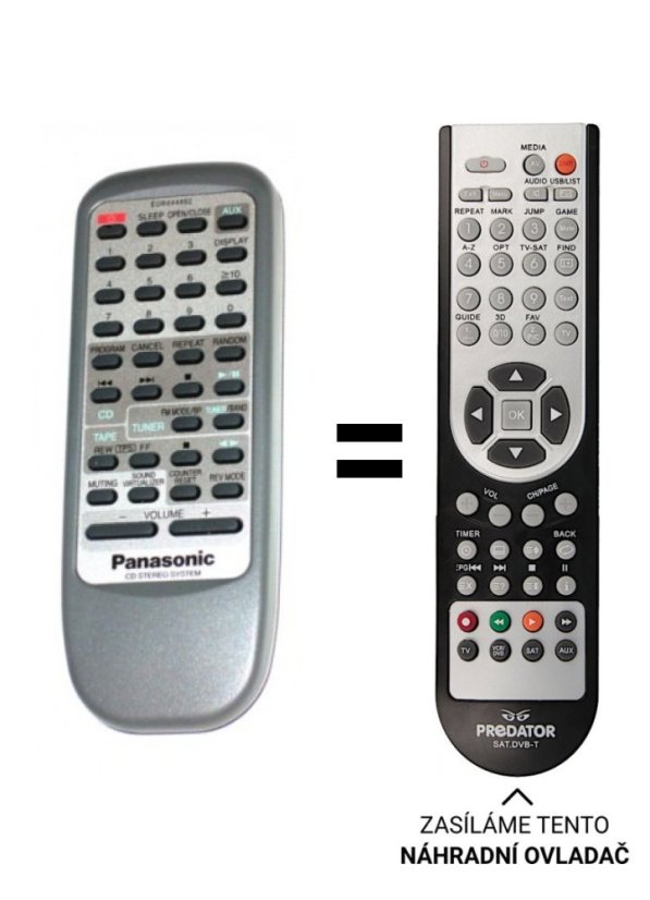 Panasonic RAK-SC981WK, EUR644862 náhradní dálkový ovladač jiného vzhledu
