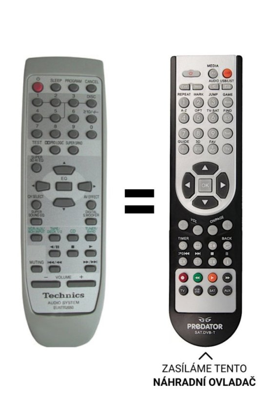 Panasonic EUR7702050 Náhradné diaľkové ovládanie iného vzhľadu
