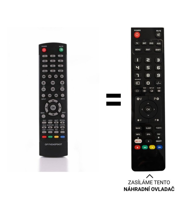 Opticum OP FHD40P043T replacement remote control.