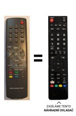 Daewoo CTV2895, DMQ14A1, DMQ2193, DMQ2595, DMQ2890 replacement remote control of other appearance
