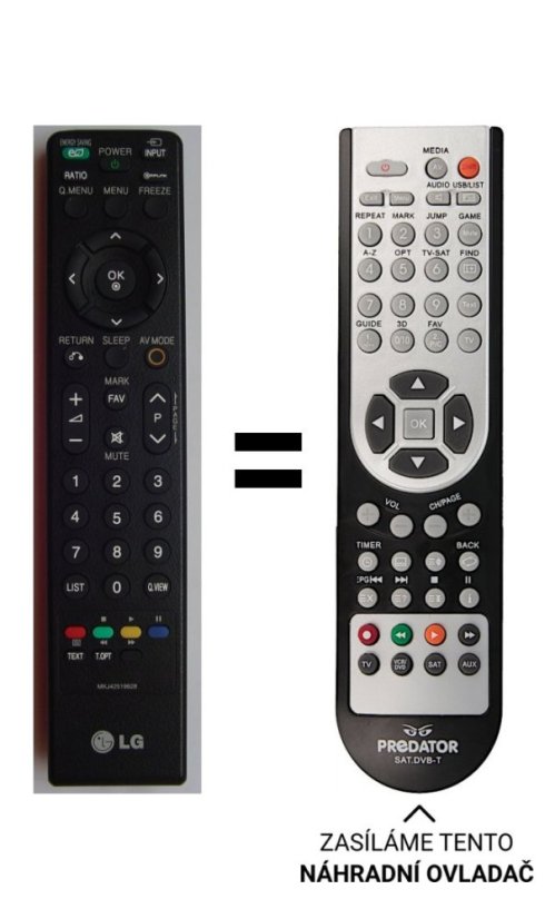 LG MKJ42519615 náhradní dálkový ovladač jiného vzhledu