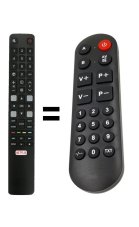 TCL 55C725, 40S615 náhradní dálkový ovladač pro seniory.