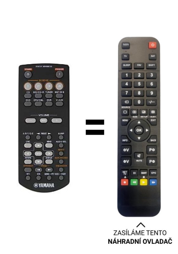 Yamaha RAV34 WN46680 eu replacement remote control of a different appearance