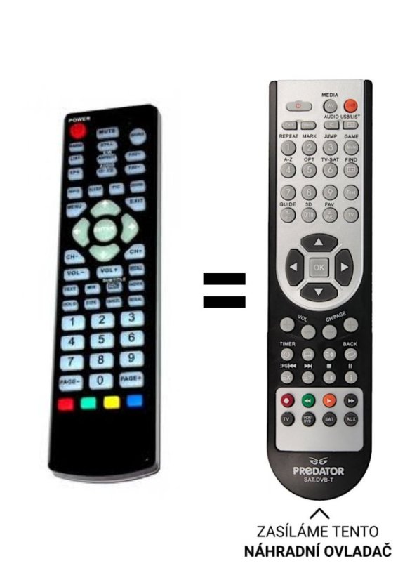 Sencor SLT2250DVBT Náhradné diaľkové ovládanie iného vzhľadu